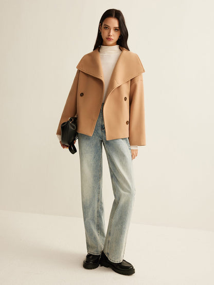 Manteau court oversize pour femme – Vêtements d'extérieur élégants et stylés à revers