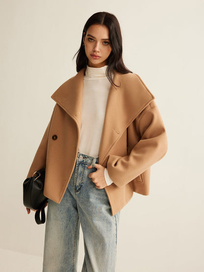 Manteau court oversize pour femme – Vêtements d'extérieur élégants et stylés à revers