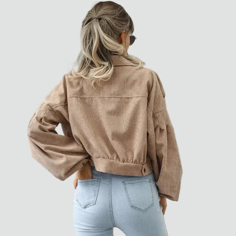 Women's corduroy bomber jacket - Casual and modern