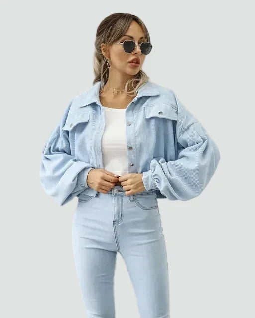 Women's corduroy bomber jacket - Casual and modern