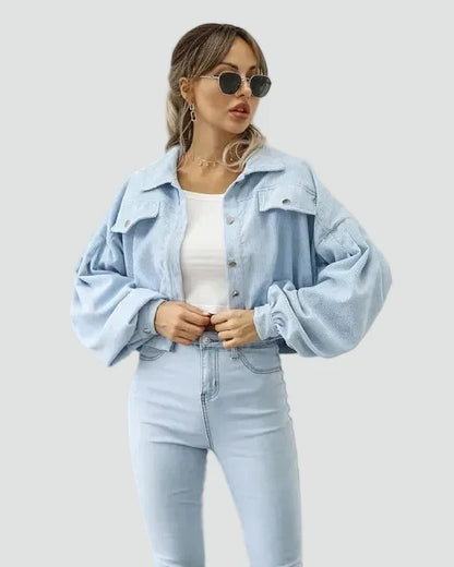 Women's corduroy bomber jacket - Casual and modern