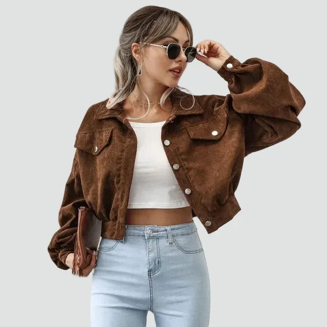 Women's corduroy bomber jacket - Casual and modern