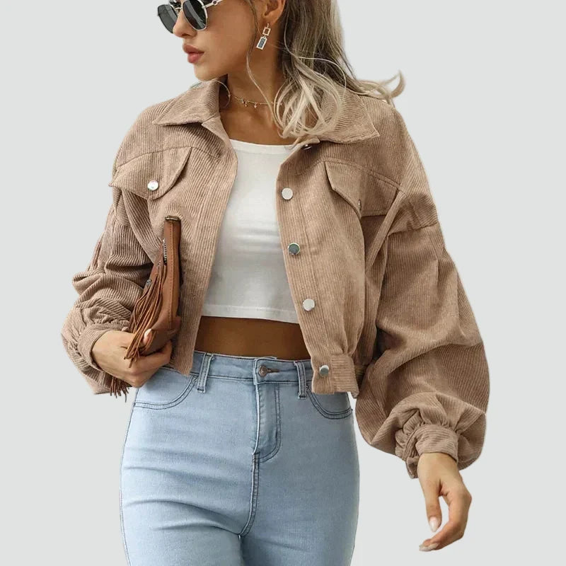 Women's corduroy bomber jacket - Casual and modern
