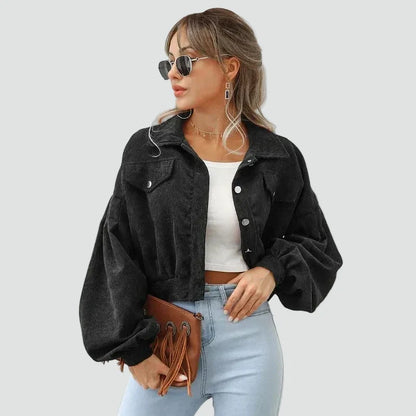 Women's corduroy bomber jacket - Casual and modern