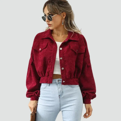 Women's corduroy bomber jacket - Casual and modern