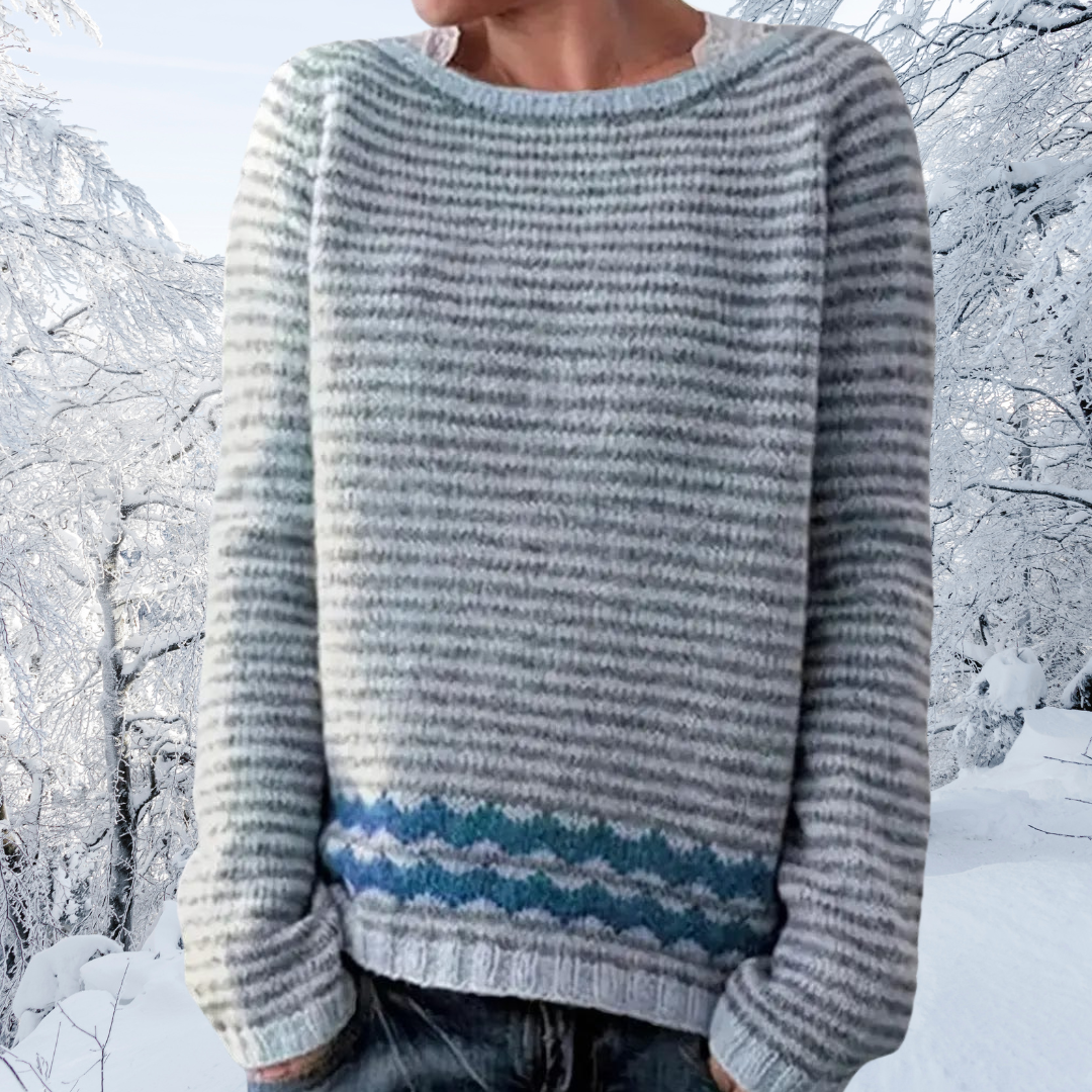 Pull rayé décontracté à coupe ample pour femme – Tricots douce confortable