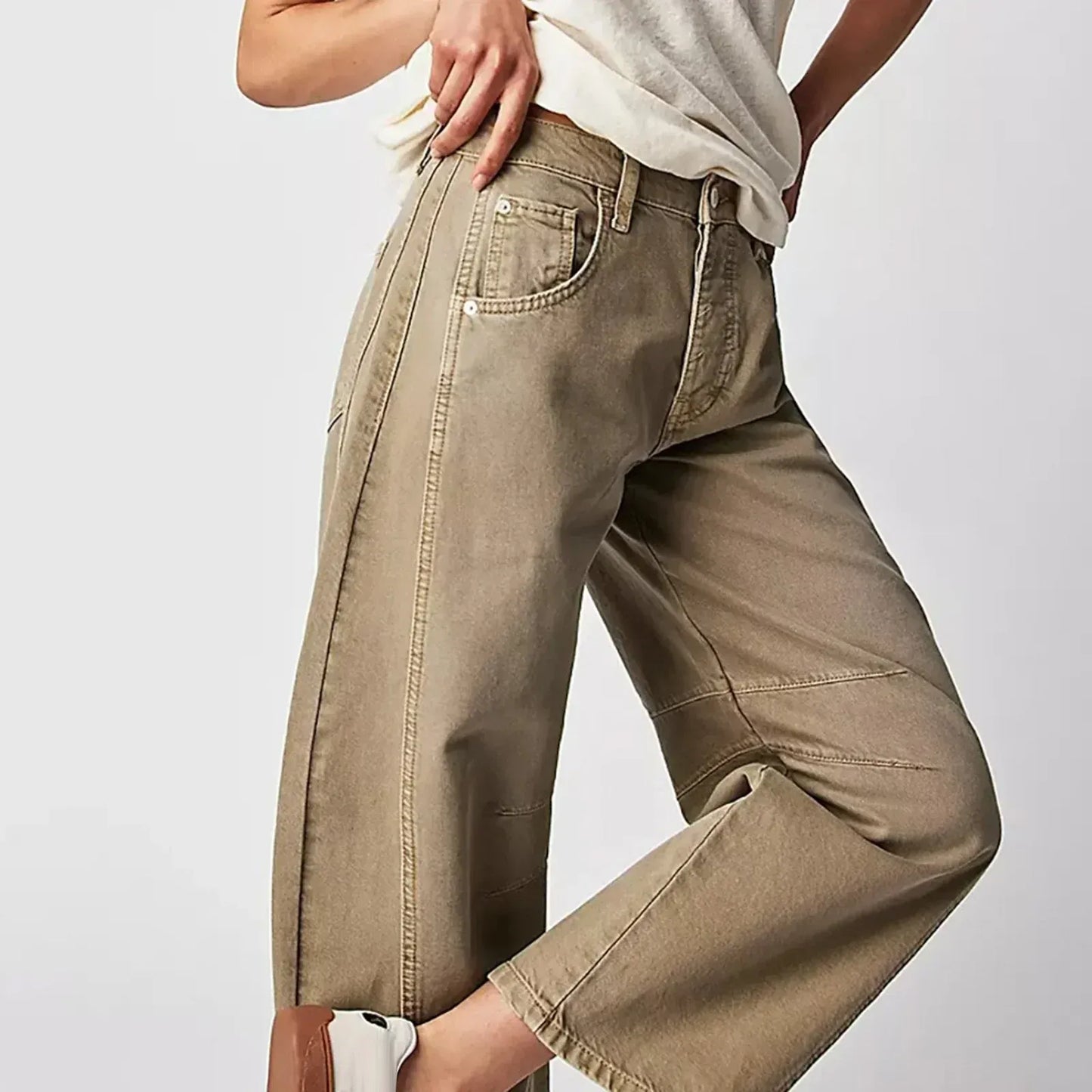 Jean baggy femme a coupe ample - Decontracte et tendance