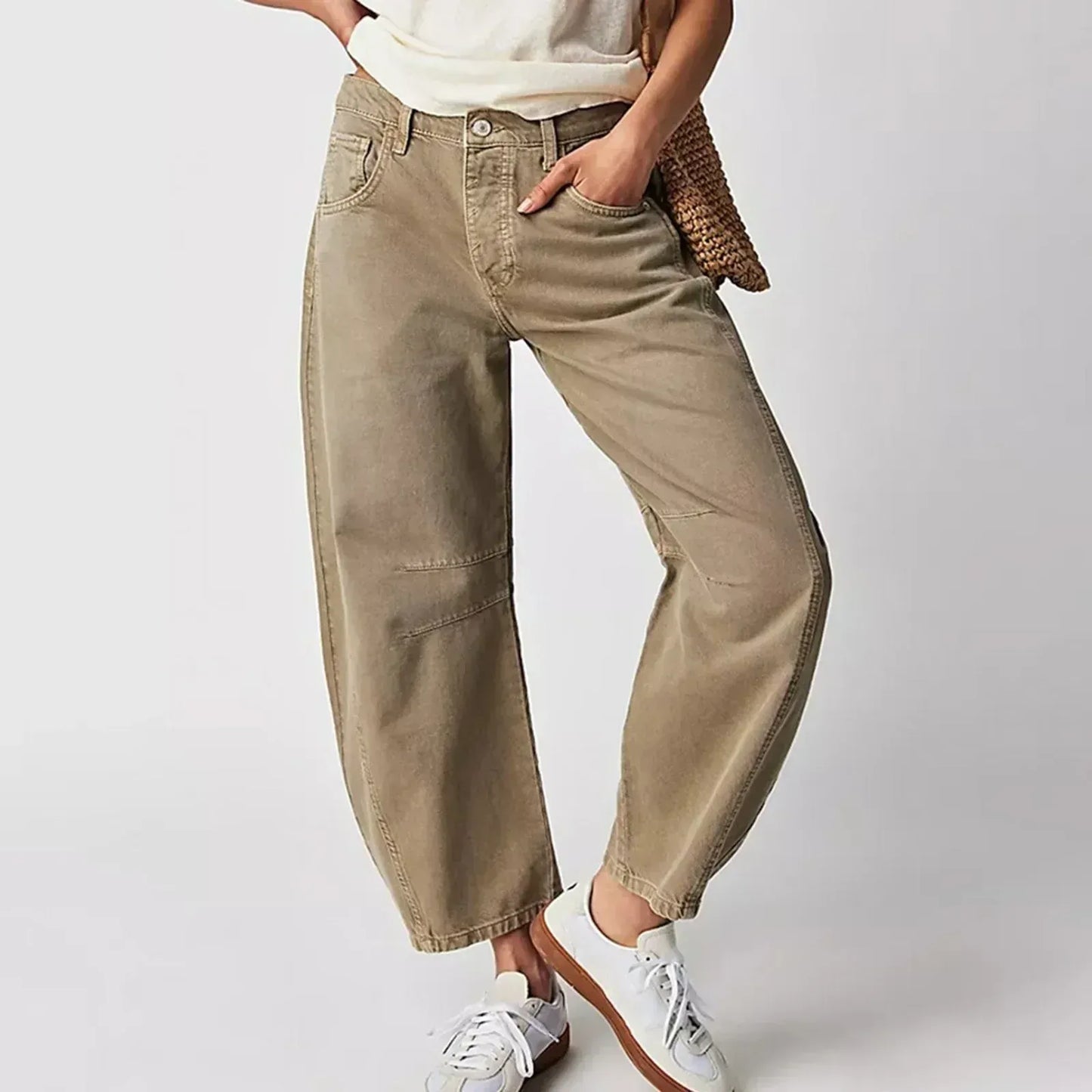 Jean baggy femme a coupe ample - Decontracte et tendance