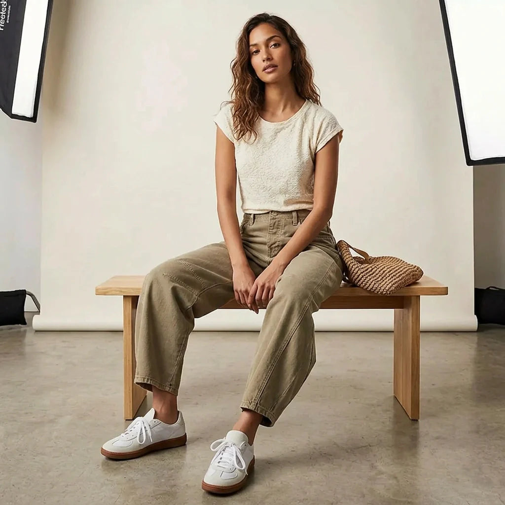 Jean baggy femme a coupe ample - Decontracte et tendance
