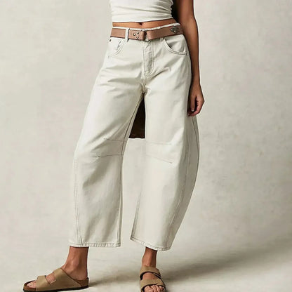 Jean baggy femme a coupe ample - Decontracte et tendance