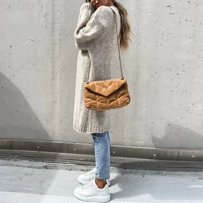 Cardigan Long Oversize pour Femme – Tricot Libre et Confortable