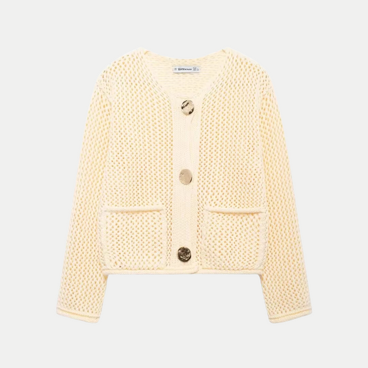 Cardigan en tricot boutonné élégant et confortable pour femme