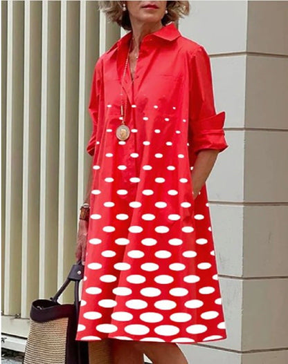 Robe midi décontractée pour femme en coton et lin – Coupe confortable pour tous les jours