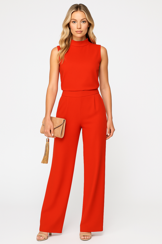 Sleeveless Wide-Leg Women's Jumpsuit – Elegant Style for Day and Evening
