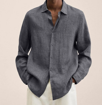 Chemise Homme en Lin Respirant à Manches Longues – Légère et Élégante