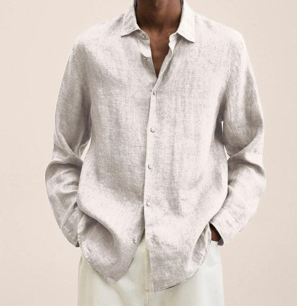Chemise Homme en Lin Respirant à Manches Longues – Légère et Élégante