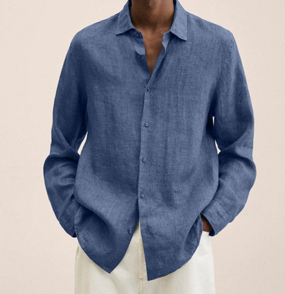 Chemise Homme en Lin Respirant à Manches Longues – Légère et Élégante