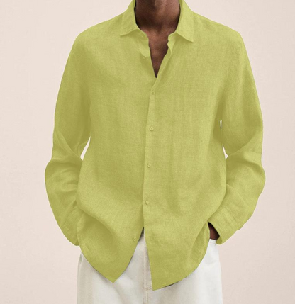 Chemise Homme en Lin Respirant à Manches Longues – Légère et Élégante