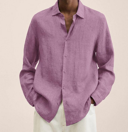Chemise Homme en Lin Respirant à Manches Longues – Légère et Élégante