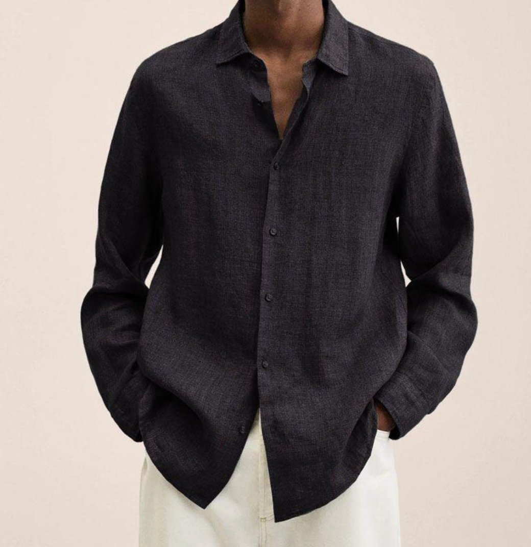 Chemise Homme en Lin Respirant à Manches Longues – Légère et Élégante