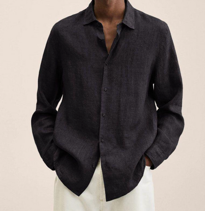 Chemise Homme en Lin Respirant à Manches Longues – Légère et Élégante