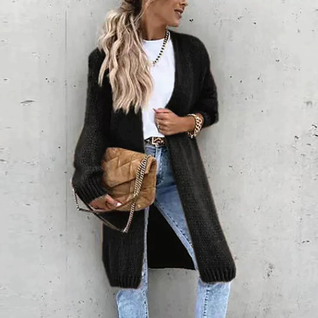Cardigan Long Oversize pour Femme – Tricot Libre et Confortable