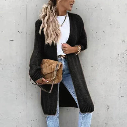 Cardigan Long Oversize pour Femme – Tricot Libre et Confortable