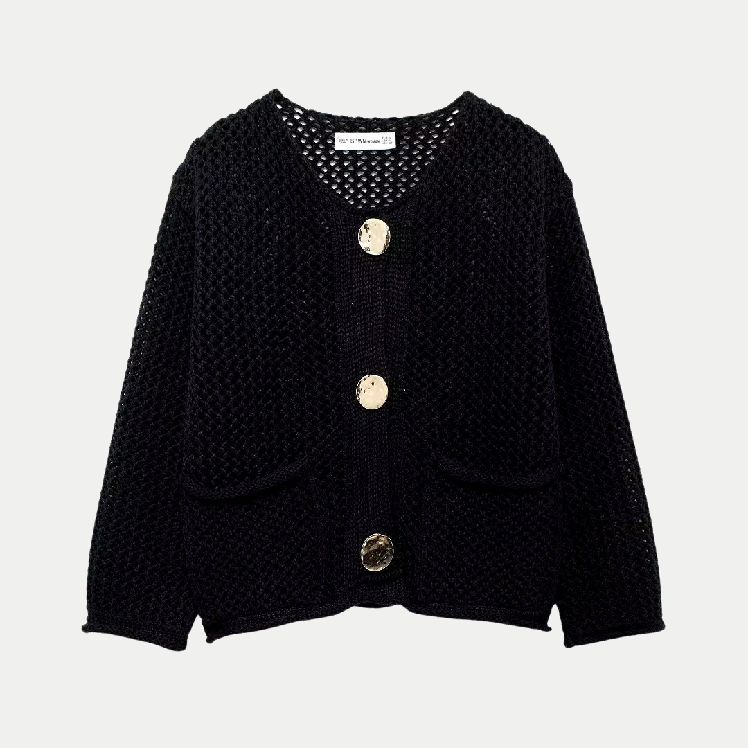 Cardigan en tricot boutonné élégant et confortable pour femme