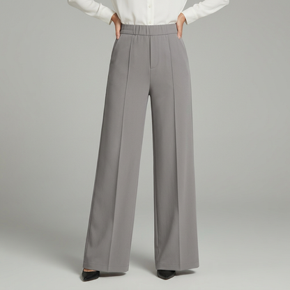 Pantalón ancho plisado de cintura alta - Elegante y fluido