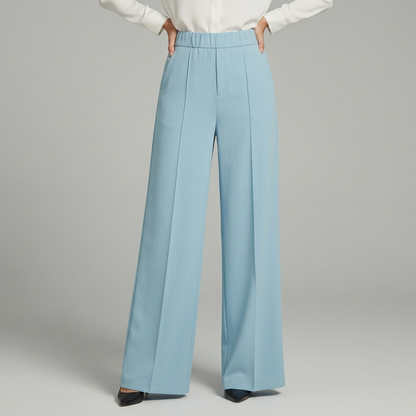 Pantalón ancho plisado de cintura alta - Elegante y fluido