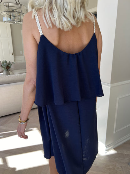 Robe Midi Élégante à Bretelles Fines pour Femme – Confort Léger
