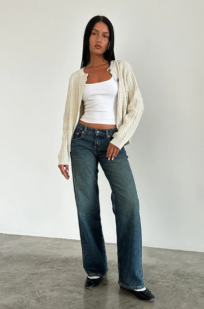 Jean taille basse pour femme – Jean stretch confortable et tendance