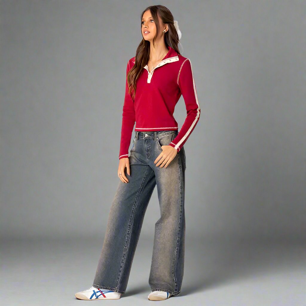 Jean taille basse pour femme – Jean stretch confortable et tendance