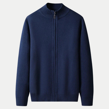 Hommes Cardigan zippé confortable en coton élégant