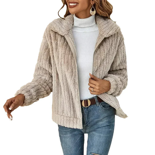 Veste en Polaire Luxueuse pour Femme – Vêtement d'Extérieur Doux et Confortable