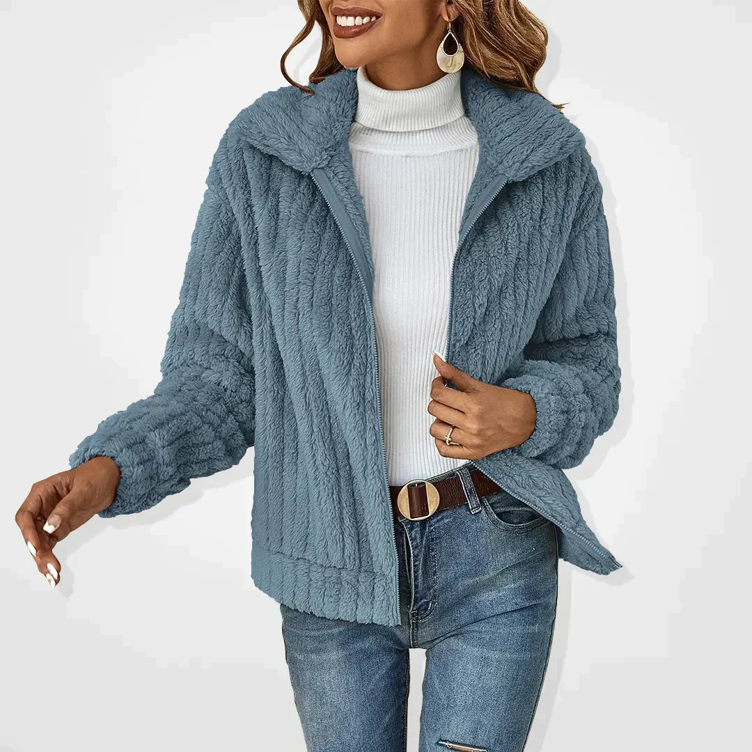 Veste en Polaire Luxueuse pour Femme – Vêtement d'Extérieur Doux et Confortable