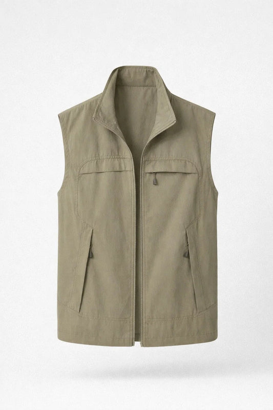 Bodywarmer homme leger a col montant style casual