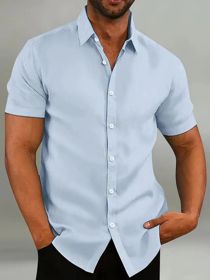 Chemise légère à manches courtes pour homme – Haut décontracté et respirant