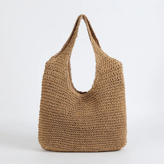 Sac de plage élégant en paille pour femme
