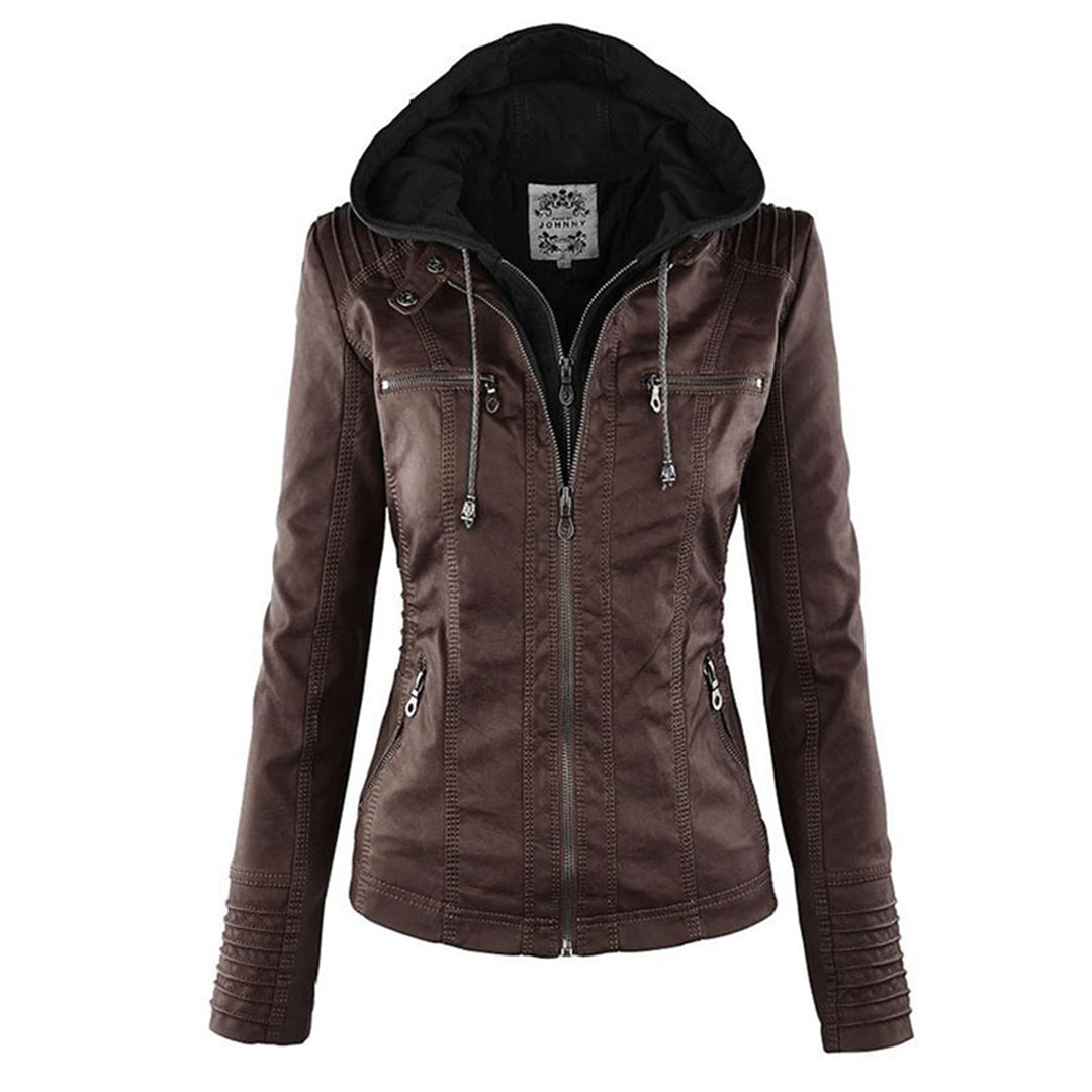 Veste Zippée Imperméable pour Femme avec Capuche – Manteau Léger Stylé et Résistant à la Pluie