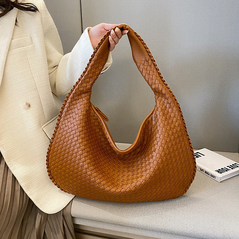 Sac Hobo en Cuir Tressé pour Femme – Sac à Épaule Tressé Élégant