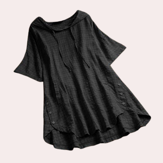 Loose-Fit Women's Tunic with Short Sleeves – Comfort and Style in One