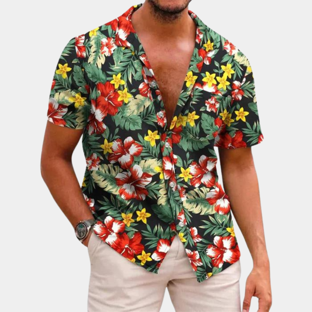 Chemise à Manches Courtes pour Homme – Légère & Fleurie
