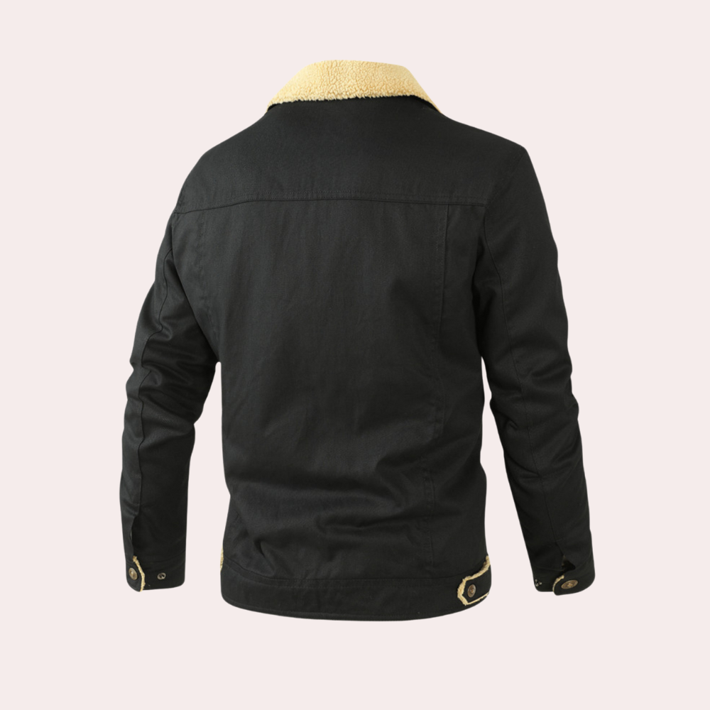 Veste Cargo Homme Doublée Sherpa – Manteau d’Hiver Isolant et Chaud