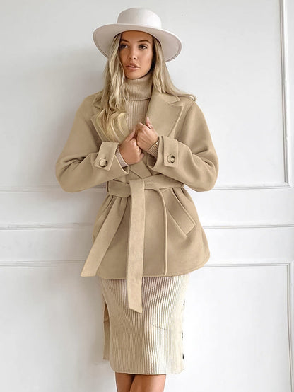 Gabardina para mujer con cordón - Elegante y ligera