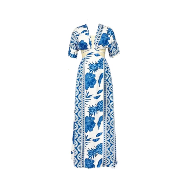 Robe maxi imprimee femme a coupe fluide - Legere et estivale