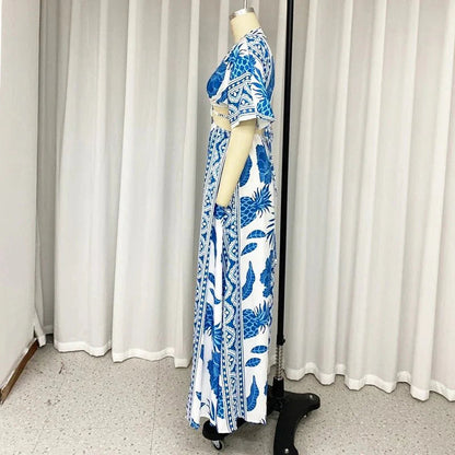 Robe maxi imprimee femme a coupe fluide - Legere et estivale