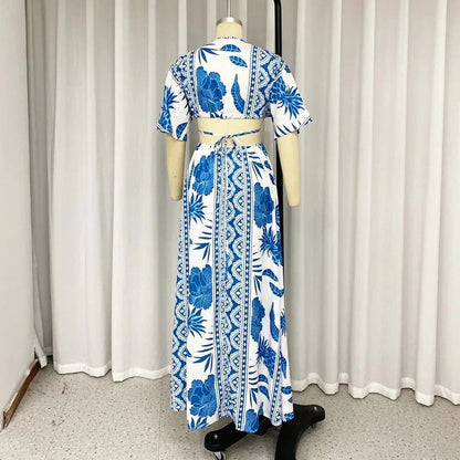 Robe maxi imprimee femme a coupe fluide - Legere et estivale
