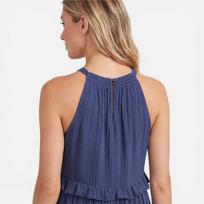 Robe Maxi Femme à Volants – Style Léger Sans Manches Été