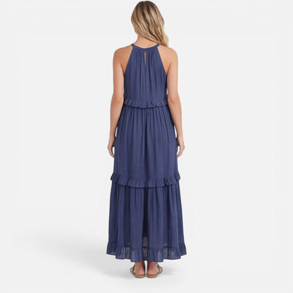 Robe Maxi Femme à Volants – Style Léger Sans Manches Été